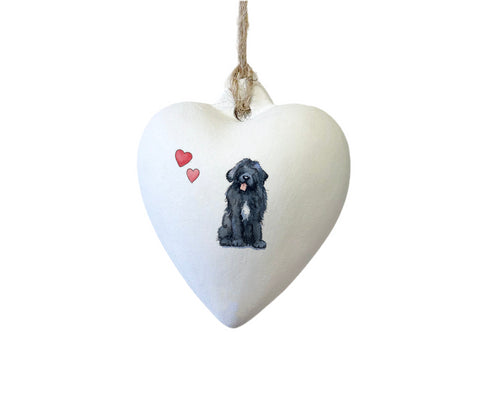 Newfoundland Ceramic Heart Bauble
